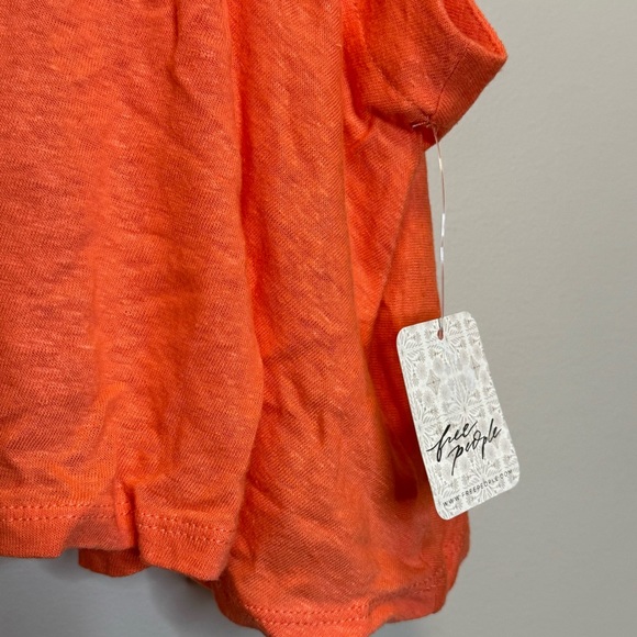 NWT! Free People Long Weekend Knit Halter Neck Orange Tank Top, Size Large - Picture 8 of 9